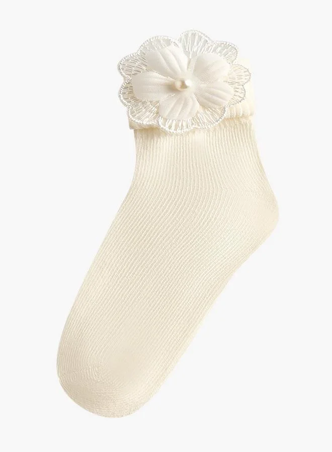 بيرفيت Pack Of 3 Girls Socks Ankle Length Assorted Design Ramadan Collections